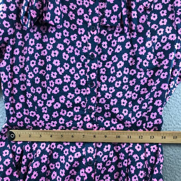 Katharine Kidd Women Dress Purple Mini Floral‎ Puffed size 4 - Picture 6 of 12